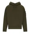 C.p. Company Hooded Long Sleeve Sweatshirt With Arm Pocket In Brown