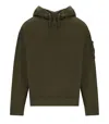 C.p. Company Hooded Long Sleeve Sweatshirt With Arm Pocket In Brown