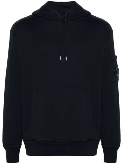 C.P. COMPANY DIAGONAL FLEECE COTTON HOODIE