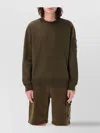 C.p. Company Diagonal Fleece Crew Neck Sweater