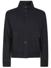 C.p. Company Diagonal Fleece Full Button Sweatshirt In Black