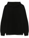 C.p. Company Black Cotton Sweatshirt With A Kangaroo Pocket And Hood In 黑色