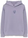 C.p. Company Diagonal Fleece Hoodie In Violett