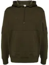 C.p. Company Diagonal Raised Fleece Hoodie In Grün