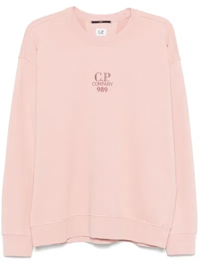 C.p. Company Diagonal Fleece Sweatshirt In Pink
