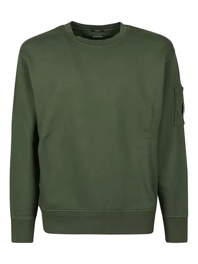 C.p. Company Diagonal Fleece Sweatshirt In Verde Menta