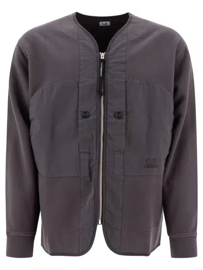 C.p. Company Diagonal Fleece Sweatshirts In Brown