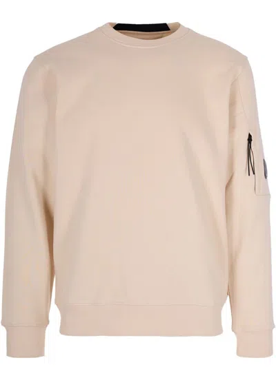 C.p. Company Diagonal Raised Fleece In Pink