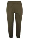 C.p. Company Lens-detail Cargo Track Pants In Ivy Green