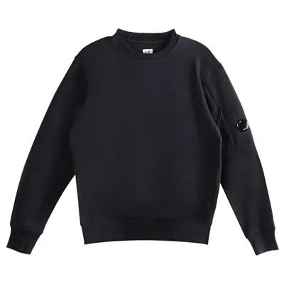 Pre-owned C.p. Company Diagonal Raised Fleece Crew Neck 'total Eclipse' | Blue | Men's Size L