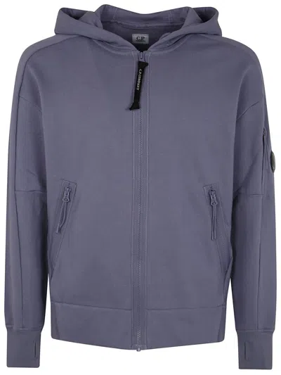 C.P. COMPANY C.P. COMPANY DIAGONAL RAISED FLEECE FULL ZIP HOODED SWEATSHIRT CLOTHING