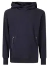 C.p. Company Diagonal Raised Fleece Goggle Hooded Sweatshirt In Total Eclipse