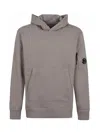 C.p. Company Diagonal Raised Fleece Hood Lens Sweatshirt In Multi