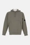 C.p. Company Diagonal Raised Fleece Hooded Sweatshirt In Gray
