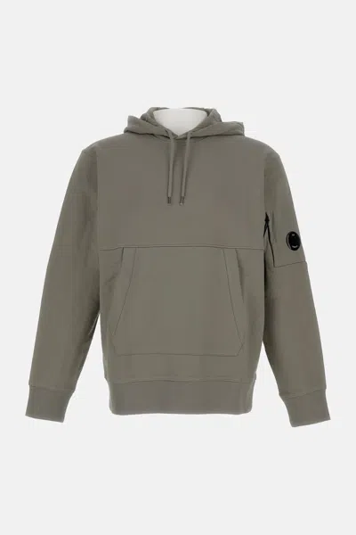 C.p. Company Diagonal Raised Fleece Hooded Sweatshirt In Gray