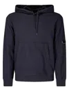 C.p. Company Diagonal Raised Fleece Hooded Sweatshirt In Total Eclipse
