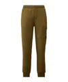 C.p. Company C.p.company Diagonal Raised Fleece Lens Sweatpants In Brown
