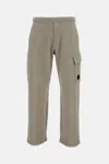 C.p. Company Diagonal Raised Fleece Sweatpants In Gray