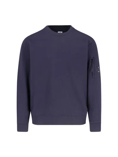 C.p. Company Lens Blue Sweatshirt In 888