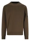 C.p. Company Diagonal Raised Fleece Sweatshirt In Brown