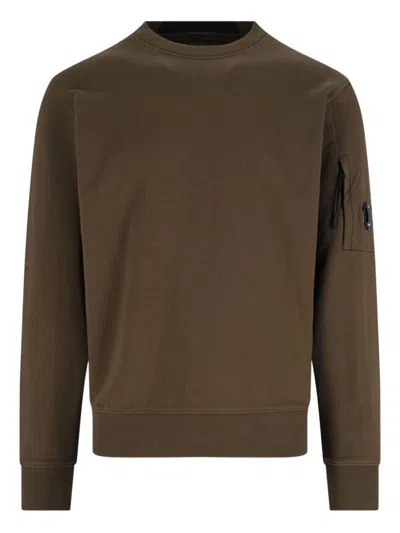 C.p. Company Diagonal Raised Fleece Sweatshirt In Brown