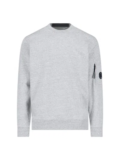 C.p. Company Diagonal Raised Fleece Sweatshirt In Gray