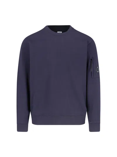 C.p. Company Diagonal Raised Fleece Sweatshirt In Blue