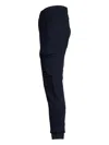 C.p. Company Diagonal Raised Fleece Cargo Sweatpants In Blue