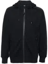 C.p. Company Back Logo Cotton Zip-up Hoodie In Blue