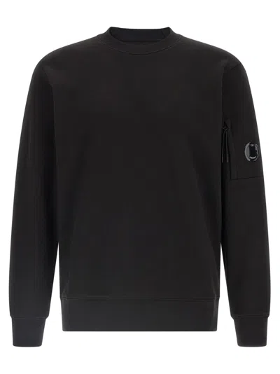C.p. Company 'diagonal Raised' Sweatshirt In Black