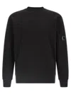 C.p. Company Men Cotton Crewneck Sweatshirt In Black