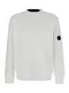C.p. Company Logo Badge Sweatshirt In White