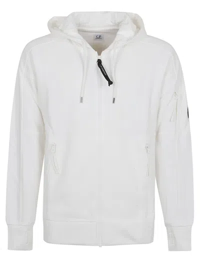 C.P. COMPANY C.P. COMPANY DIAGONAL WEAVE BRUSHED FLEECE HOODED SWEATSHIRT