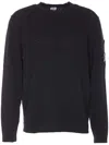 C.p. Company Cotton Crewneck Sweatshirt In Blue