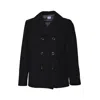 C.p. Company Double-breasted Structured Jacket With Wide Lapels In Black