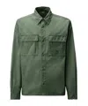 C.p. Company Cotton Ripstop Lens Overshirt In Green