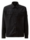 C.p. Company Cp Company Organic Gabardine Buttoned Lens Shirt In Black