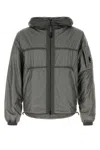 C.p. Company Padded Jacket With Adjustable Hem And Hood In Grey