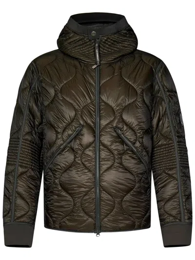 C.p. Company Down Jacket In Green