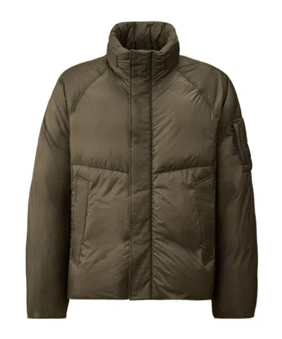 C.p. Company Down Shield Hooded Lens Jacket In Green