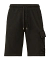 C.p. Company Relaxed Fit Cargo Shorts With Drawstring Waistband In Black