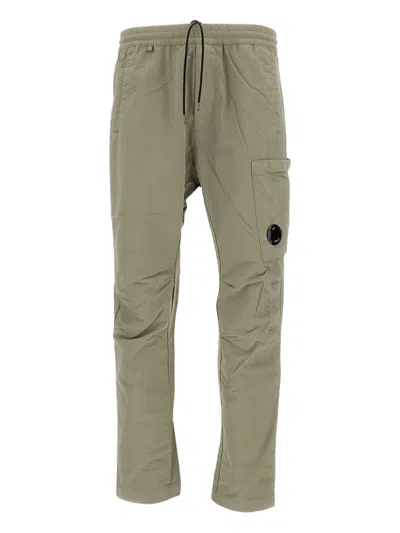C.p. Company Drawstring Cargo Trousers In Green