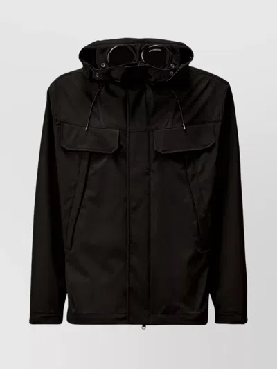 C.P. COMPANY DRAWSTRING HOODED BLAZER FRONT POCKETS