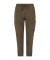 C.p. Company Cargo Pocket Drawstring Waist Ribbed Cuffs Trousers In Brown