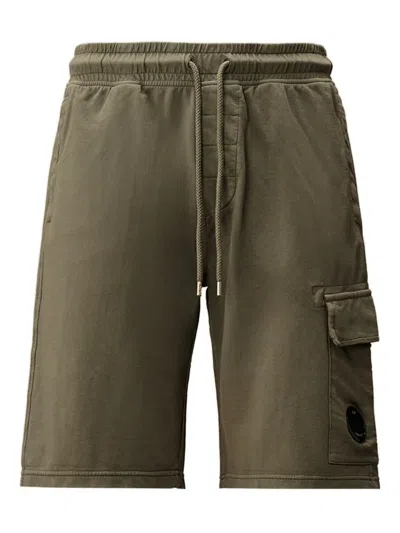 C.p. Company Drawstring-waist Cargo Shorts In Green