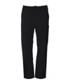C.p. Company Relaxed-fit Black Trousers With Elastic Waistband And Utility Pockets In Black