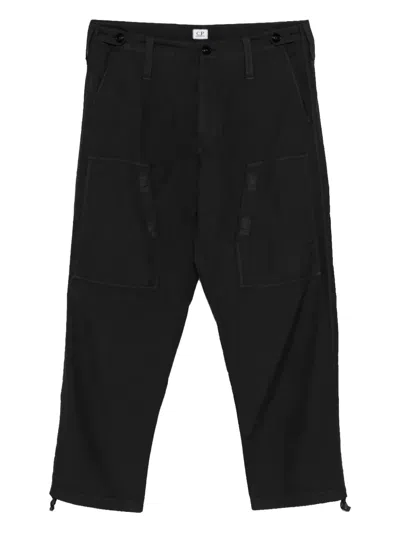C.p. Company Drop-crotch Cargo Trousers In Black