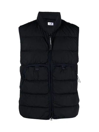 C.P. COMPANY ECO CHROME R LOGO DOWN VEST