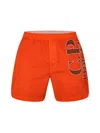 C.p. Company C.p.company Eco-chrome R Logo Swim Shorts In Orange