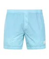 C.p. Company Cp Company Mens Starlight Blue Eco-chrome Logo-patch Swim Shorts In Blue